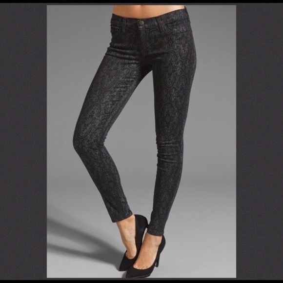 PAIGE Denim - Paige Black Stretch Verdugo Skinny Jeans, Lace, 29